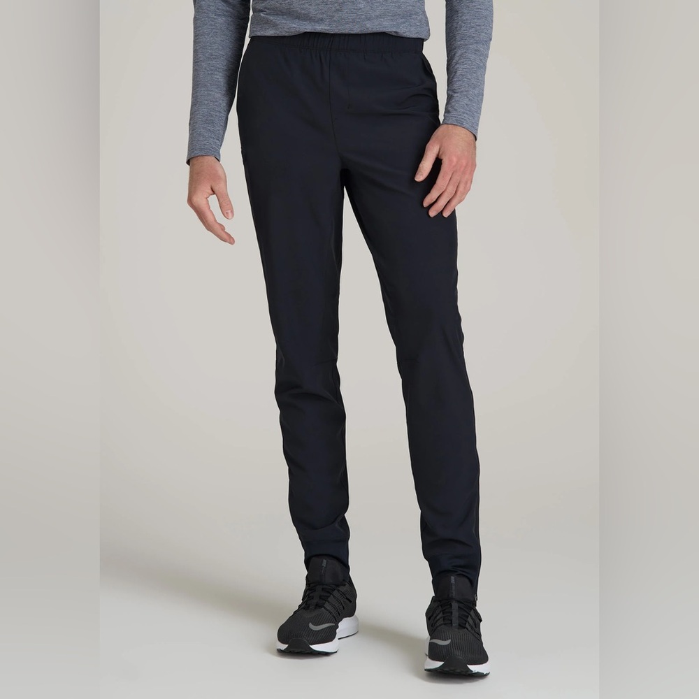 American Tall Featherweight Perforated Training Jogger for Tall Men in Black - Picture 5 of 10